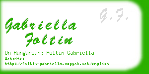 gabriella foltin business card